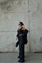 Buttoned Striped Crop Short Vest Palazzo Wide Leg Pants Oversize Blazer Jacket Pinterest Set - 2
