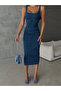 Strap Detailed Jeans Dress - 3
