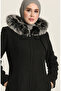 معطف أسود بغطاء للرأس - 711930 -01 - 4