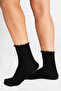 Bamboo Women's Black Ruffled Elastic Seamless Women's Socks Black Socks/Non-Marking/Non-Tightening Socks - 5
