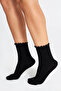 Bamboo Women's Black Ruffled Elastic Seamless Women's Socks Black Socks/Non-Marking/Non-Tightening Socks - 3