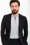 Straight Slim Fit Bag Pocket Mono Collar Sports Men's Suit Black - 45309.24Y - 4