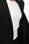 Straight Slim Fit Mono Collar Zippered Men's Suit Black - 45316.24Y - 6
