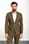 Straight Slim Fit Mono Collar Men's Suit Khaki - 45306.24Y - 4