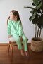 Shirt Collar Floral Patterned Buttoned Girl's Pajama Set