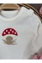 Salopet Beret Mushroom Embroidered Bottom Snap Badi 3-Piece Unisex Baby Set - 5