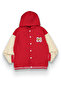 Boy's 3 Thread Oversize Hooded College Jacket