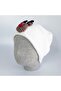 Hand Knitted Deer Figure on White Knitwear Beret - 3
