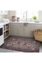 Asena Collection Green and Pink Themed Traditional Motif Patterned Vintage Decorative Carpet 02 - 2