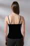 Zibu Women's Ultra Soft Basic Rope Strap Undershirt Flexible Combed Cotton Blouse - Black - 3