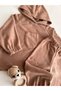 Kids Baby Fleece Hooded Unisex Bohemian Loose Clothing Tracksuit Set - 3