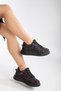 Mavis Black - Colorful Thick-Soled Sneakers with Woven Details - 2
