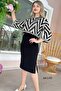 Scuba Crepe Elastic Waist Skirt 4K145