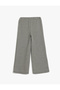 Plaid Wide Leg Trousers with Button and Flap Pocket Detail - 2