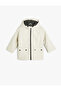 Clamshell Pocket Zipper Closure Hooded Raincoat