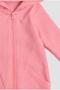 Waffle Image Sweet Zipper Closure Pocket Hooded Cotton Baby Romper - 5