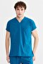 Ultralycra Basic - Lycra Doctor Nurse Uniform Set Scrubs Uniform Surgical Suit (Unisex), Petro - 6