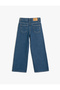 Stone Detailed Wide Leg Pocket Cotton Jeans - Wide Leg Jeans - 2
