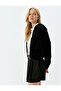 Velvet Sweatshirt with Pockets and Hooded Zipper - 2