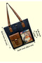 Women's Vegan Leather Yellow Shoulder Bag - Blooming Dog Design - 7