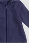 Waffle Image Sweet Zipper Closure Pocket Hooded Cotton Baby Romper - 5