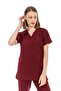 Ultralycra Basic - Lycra Doctor Nurse Scrubs Single Top Surgical Jersey (Unisex), Burgundy - 3