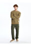 Crew Neck Long Sleeve Fleece Men's Sweatshirt - 2