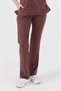 Happiness Spaniard - Lycra Doctor Nurse Scrubs Single Bottom Surgical Uniform (Women), Chocolate Brown