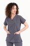 Ultralycra Spaniard - Lycra Doctor Nurse Scrubs Single Top Surgical Jersey (Women), Asphalt - 3