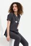 Happiness Spaniard - Lycra Doctor Nurse Scrubs Single Top Surgical Uniform (Women), Anthracite - 5