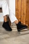 Clara Black Ankle Length Furry Women's Boots - 2