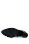 Women's Vegan Black Leather Heeled Boots - 5