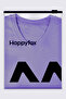 Cotton Lycra Women's V-Neck Unprinted Oversize Plain T-Shirt Basic Blue Purple - 3