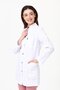 Stand Collar 85 cm Doctor Nurse Teacher Coat (WOMEN), White - 4