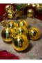 Christmas Pine Tree Ornament Gold Christmas Ball 8 cm 6-Piece Gold Christmas Cici Balls - 6