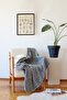 Double Sided Wellsoft TV Blanket 100x170cm Sofa Throw, Soft Fuzzy Plush Fleece Melted Gray
