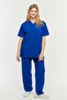 Ultralycra Comfy - Large Size Lycra Doctor Nurse Uniform Set (Unisex), Cobalt Blue - 2