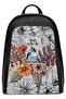 حقيبة ظهر نسائية من الجلد النباتي باللون الأسود - تصميم سحري في الهواء