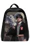 Women's Vegan Leather Black Backpack - Warner Bros Harry And Hedwig Harry Potter Design