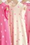 Organic Cotton Pink Polka Dot Short Sleeve 3-Piece Sleeping Bag Romper Set Alyq48963 - 6