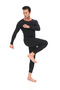 Unisex Winter Warm Thermal Underwear Top and Bottom Set, Cotton Anthracite Color Thermal Set - 8