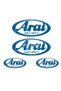 Arai 4'lü 3D Sticker Set