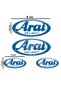 Arai 4'lü 3D Sticker Set - 2