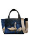Women's Vegan Multicolor Medium Handbag - Two Swans Design - 2