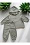 Kids Baby Fleece Hooded Unisex Bohemian Loose Clothing Tracksuit Set - 4