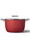 مجموعة أواني طهي ومقلاة مكونة من 8 قطع باللون الأحمر حصريًا على طراز 50's من Cookware Ckwexc - 7