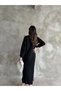 Women's Bicycle Collar Skirt Pleated Basic Knitwear Midi Dress Zyn-58747 - 3