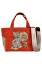 Women's Vegan Orange Medium Tote Bag - Warner Bros Tom & Jerry Design
