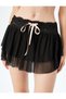 Bow Detailed Lace Mini Tulle Shorts Skirt Pajama Bottoms - 5