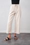 Women's Jewelled Waist Tie Wide Belt Stitched Leg Trousers - 2